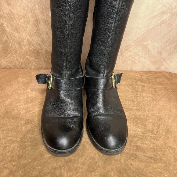 Circus by Sam Edelman Randi Knee High Black Leather Riding Boots Women's 8.5 Y2K - Picture 11 of 13